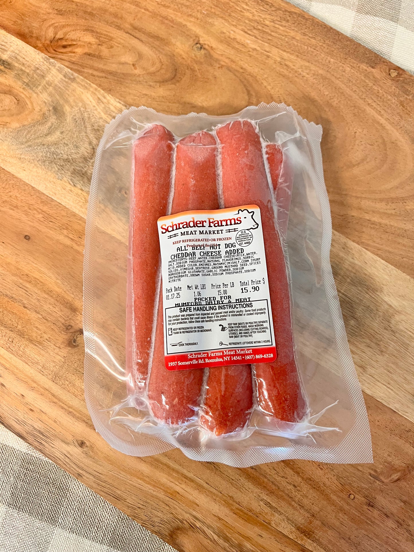 Angus All Beef Cheddar Hot Dog