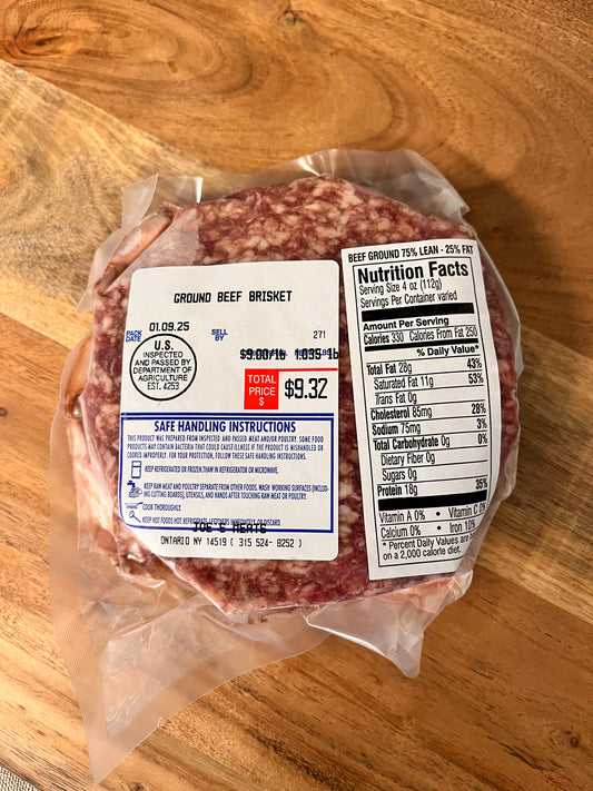 Angus Brisket Patties